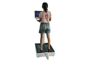 What is the role of the 3D plantar laser scanner in campus foot screening?