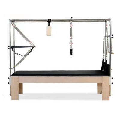 North American Maple Cadillac Pilates Reformer with 304 Stainless Steel Tower