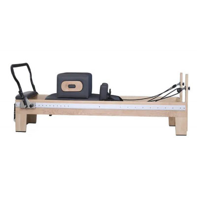 Thai Oak Pilates Reformer with Sliding Bar - Dual Track Commercial Model